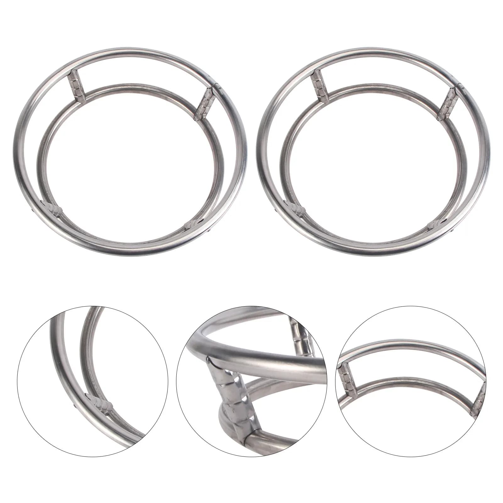 2 Pezzi Supporto Rotondo Premium in Acciaio Inossidabile per Pentole, Isolante Termico, Accessorio da Cucina per Pentole Calde e Padelle, da Tavolo