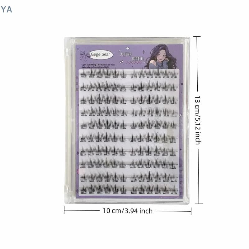 【SA】【SA】Glue Free False Eyelashes Solar Design Natural Long Thick Reusable Segmented Lashes Eyelash Extension
