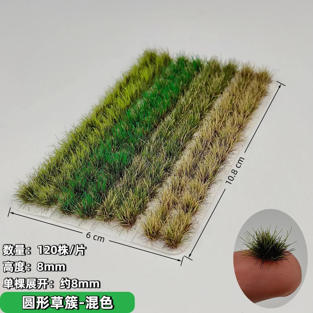 120 pz/scatola Kit Modellini di Erba in Miniatura Materiali Vegetazione Fai da Te per Ferrovie, Tavoli di Sabbia, Layout di Prati, Accessori per Diorami