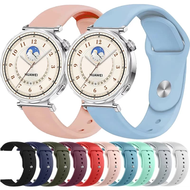 Cinturino in silicone 18mm 22mm per Huawei Watch 5 42mm/GT6-5-4 46mm 41mm cinturino sportivo per Huawei Watch GT6/5/4 Pro cintura