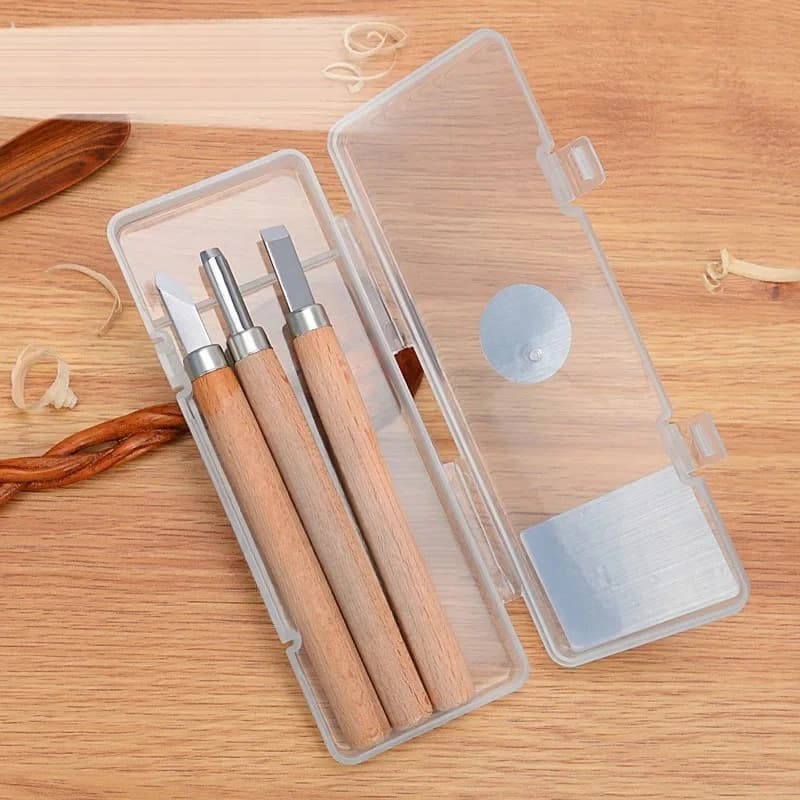 Multifunctional Art Knife Tool Set Wooden Handle Carving Knife Wooden Carving Tool Leather Handmade Pen Knife