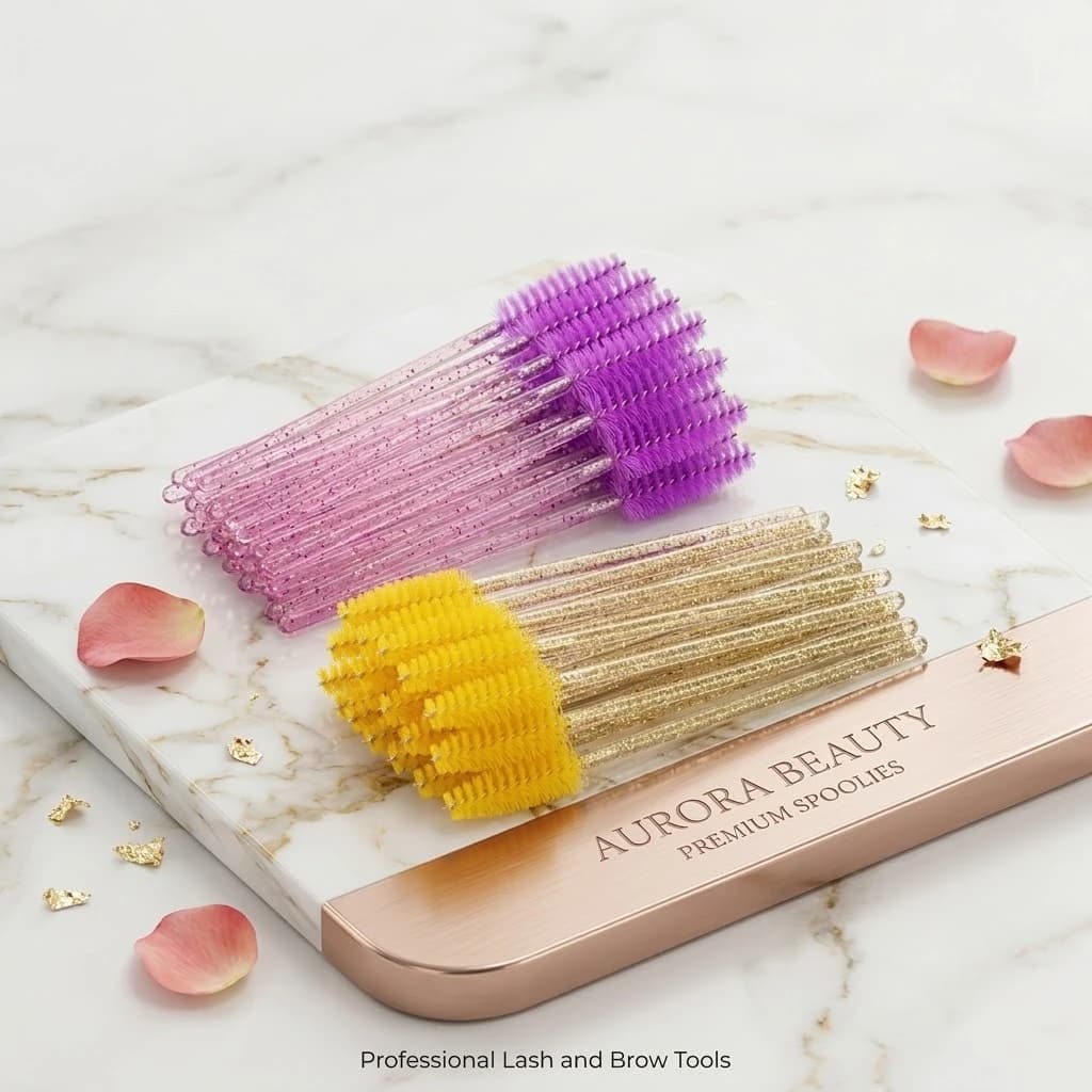 100Pcs Women Eyelash Mascara Brushes for Eye Lashes Extension Eyebrow and Makeup for Eye Lash Extension