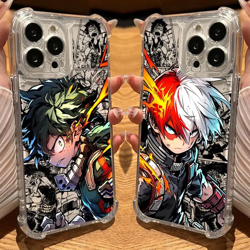 My Hero Academia Cool Anime Anti Caduta Trasparente Cassa Del Telefono Per Xiaomi Redmi 14C 13C 12C K50 Nota 14 13 12 11 A1 A2 A5 Pro Plus 4G 5G