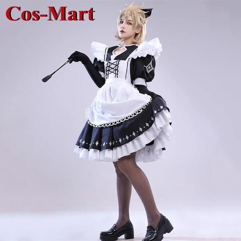 Cos-Mart Gioco Caldo Genshin Impact Albedo Costume Cosplay Splendido Dolce Bello Vestito Da Cameriera Gioco di Ruolo Del Partito Abbigliamento Nuovo