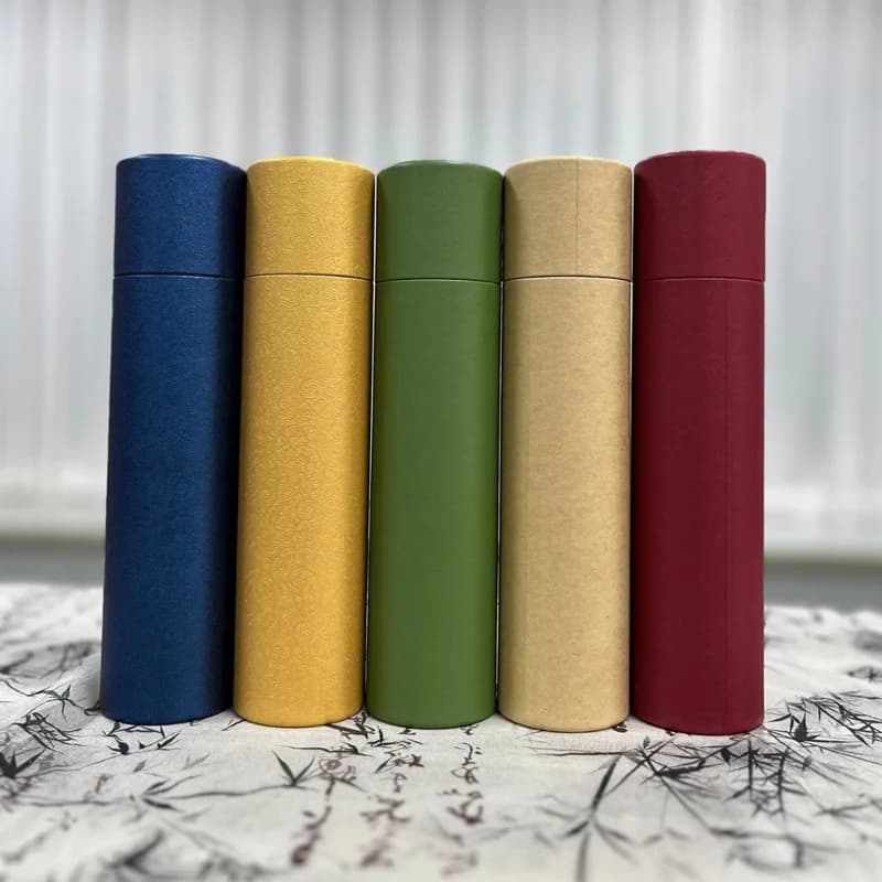 100Pcs/Lot 5 Colors Incense Tube Incense Barrel Small Storage Box for 200g Joss Stick Convenient Carrying Wholesale