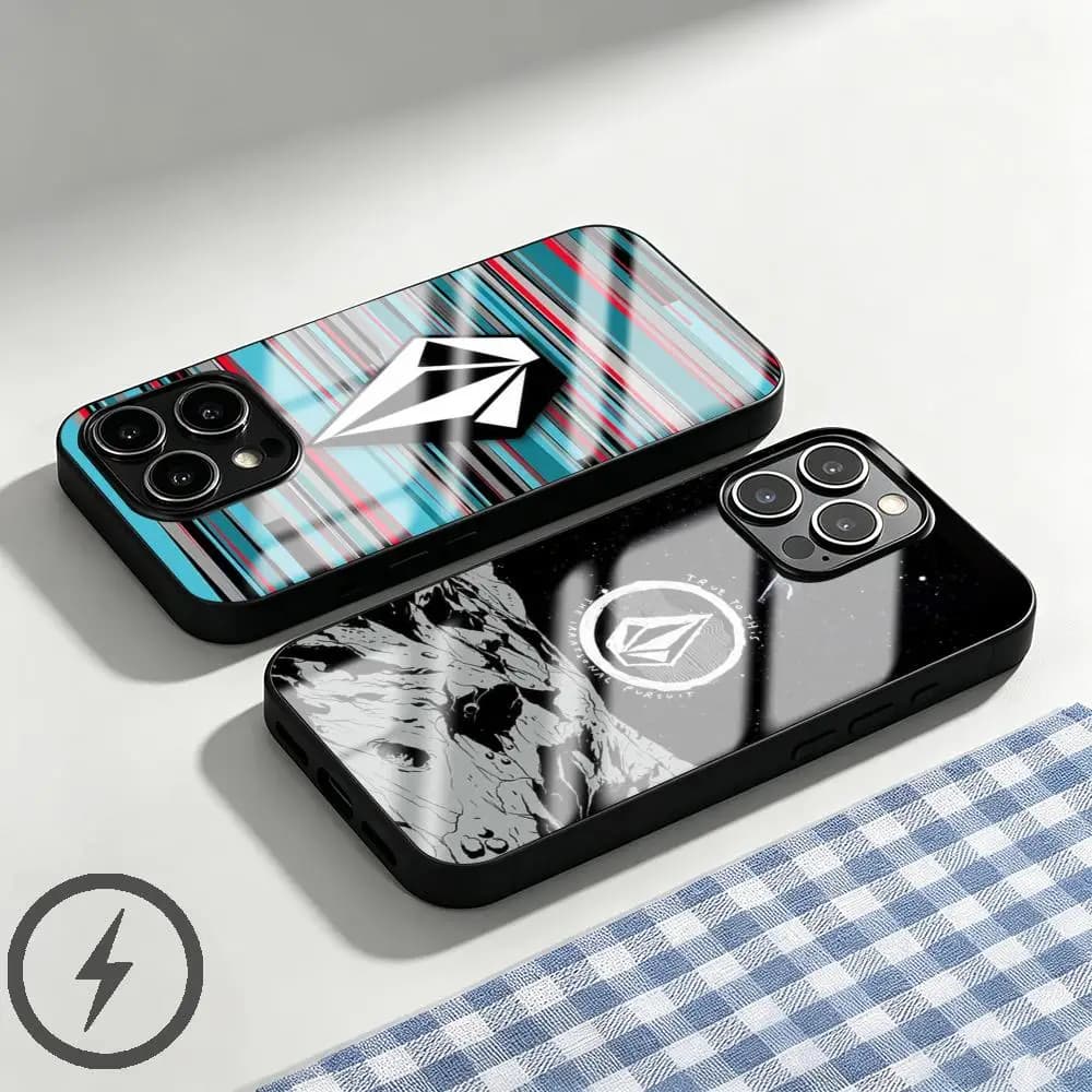 Cultural Youth V-volcom Phone Case For iPhone 17 16 15 14 13 12 11 X XR XS 8 Plus Mini Pro Max Glass Magnetic Phone Case