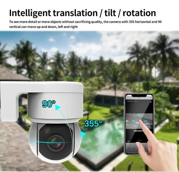 3MP 1536P Tuya APP 2.5 pollici esterna impermeabile WIFI PTZ IP Dome Camera Onvif a colori AI citofono umanoide Baby Monitor