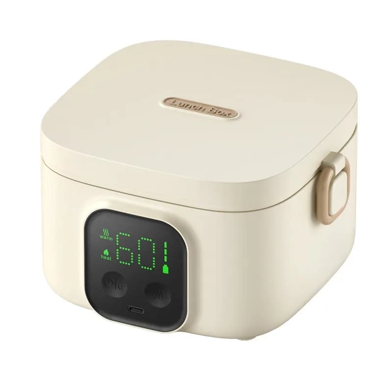 Nuovo Contenitore Termico Elettrico USB Portatile per Bambini con Temperatura Costante, Interno in Acciaio Inox, Display LED Digitale e Apertura One-Touch