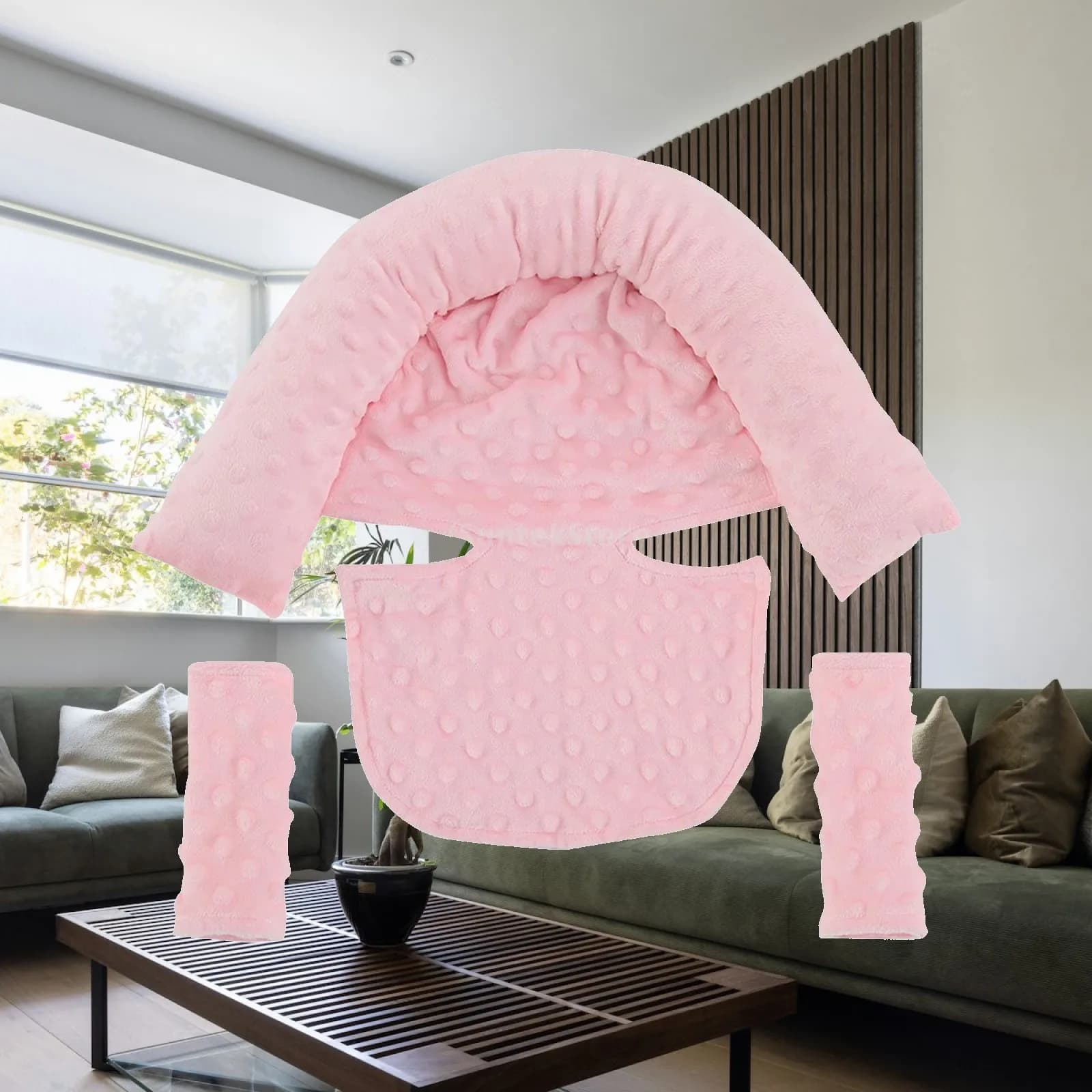 Baby Carseat Neck Protection Headrest Soft for Car Seat Carriers