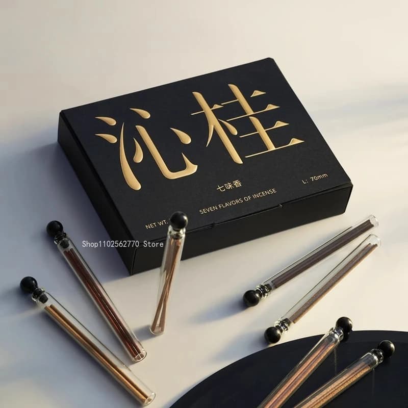 Bastoncini di incenso a sette gusti Meditazione Yoga Purificazione dell'aria interna Casa Coperta Calmante La mente e aiuta il sonno Joss Stick
