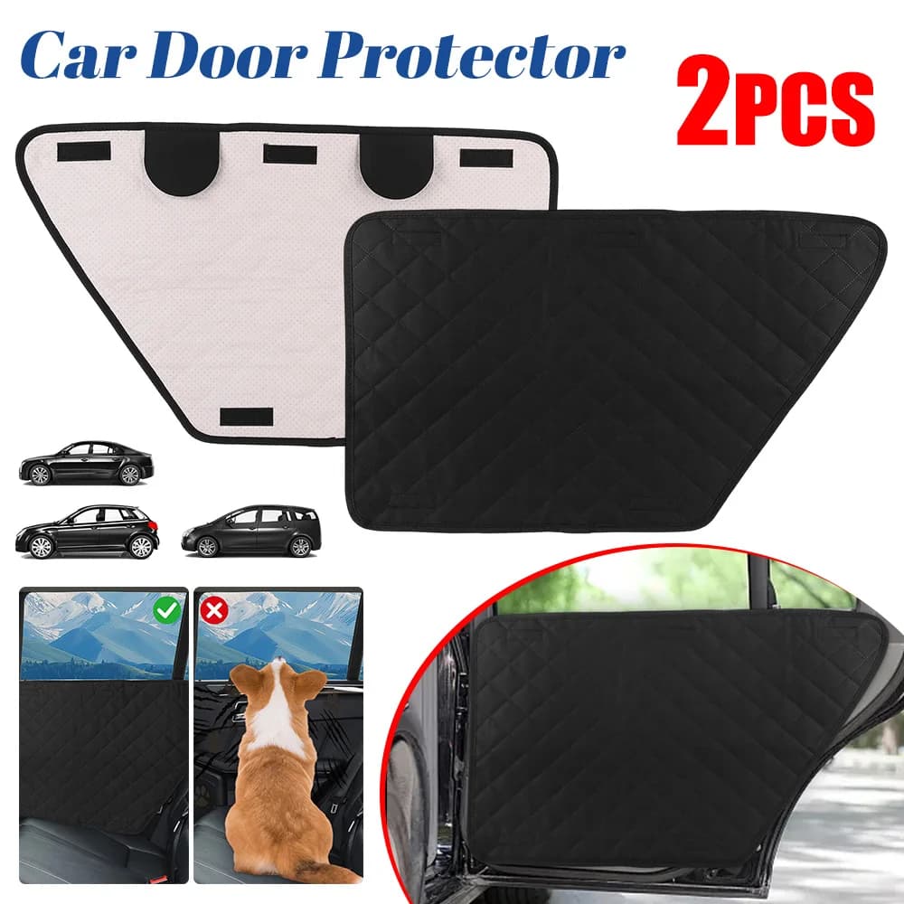 2 Pieces Car Seat Covers Waterproof in Oxford for Dogs, Protective Covers for Car Doors, Car Protective Mats, SUVs, Trucks, Travel with Dogs