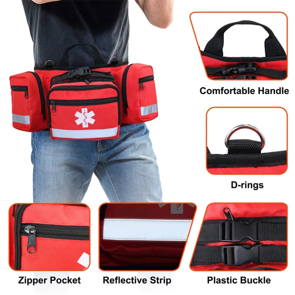 Kit di pronto soccorso da campeggio borsa vuota borsa medica borsa portaoggetti medica tuta da viaggio multifunzione impermeabile sopravvivenza di emergenza