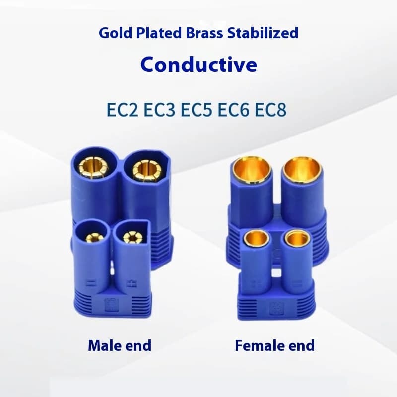 10 paia/lotto Connettori a proiettile maschio/femmina EC2 EC3 EC5 EC6 EC8, connettori a banana da 2.0mm 3.5mm 5.0mm per batterie RC Lipo