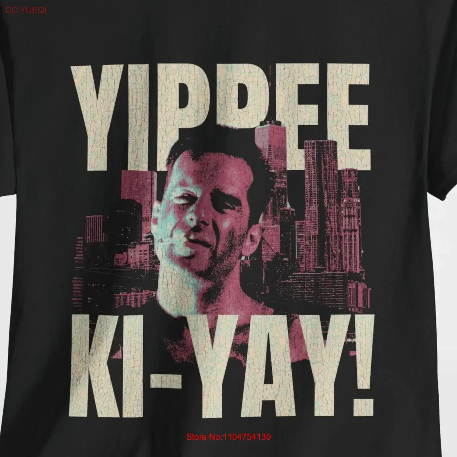 Bruce Willis Action 80s Die Hard T Shirt Movie Fan Retro Pop Culture Clothing vintage Washed streetwear Top For Everyday Wear