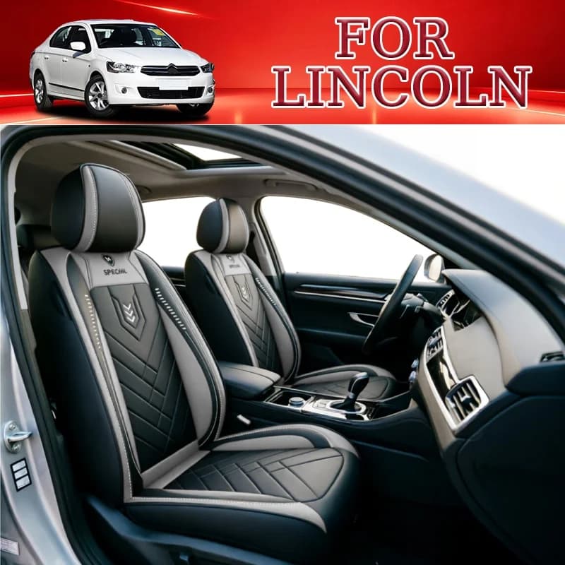 2-seat car seat covers For Lincoln Series, standard model, driver and passenger seat covers, 4-piece set, with storage bags