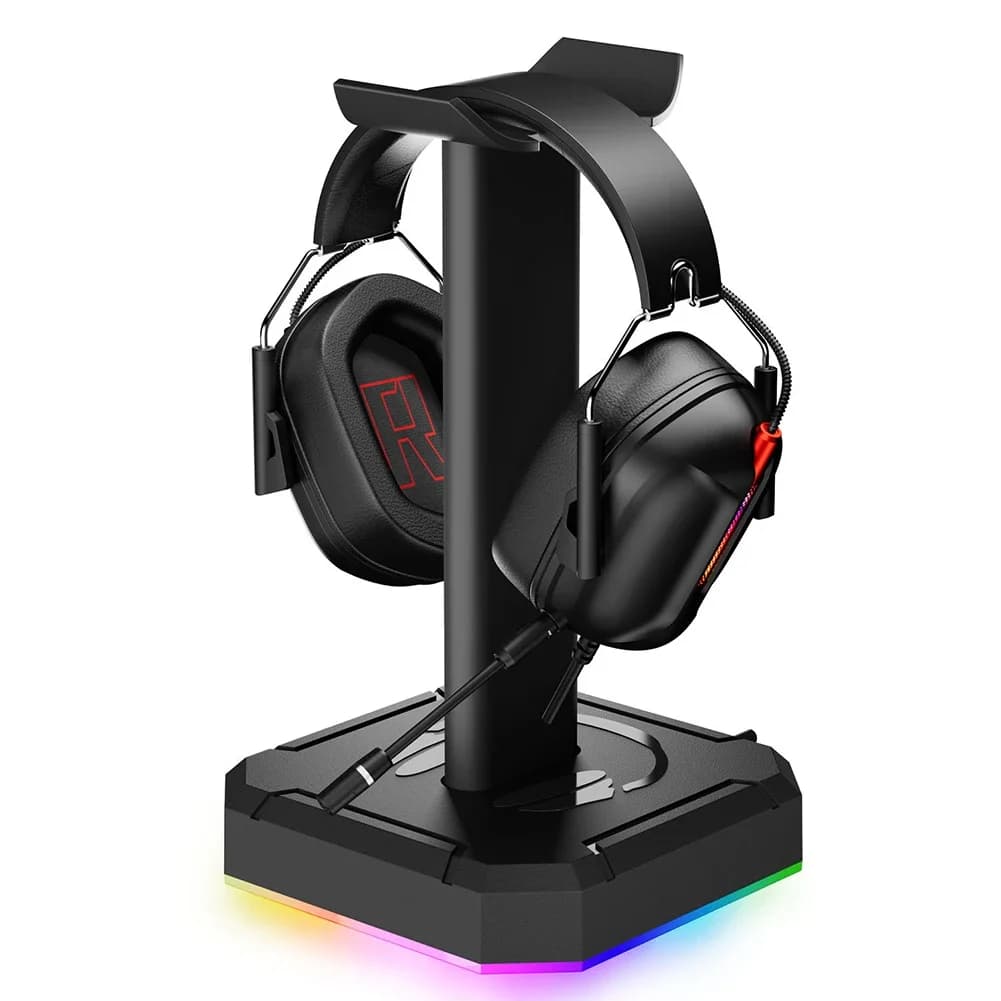 Supporto per cuffie supporto per Desktop salvaspazio supporto per staffa verticale supporto per supporto per cuffie retroilluminato RGB