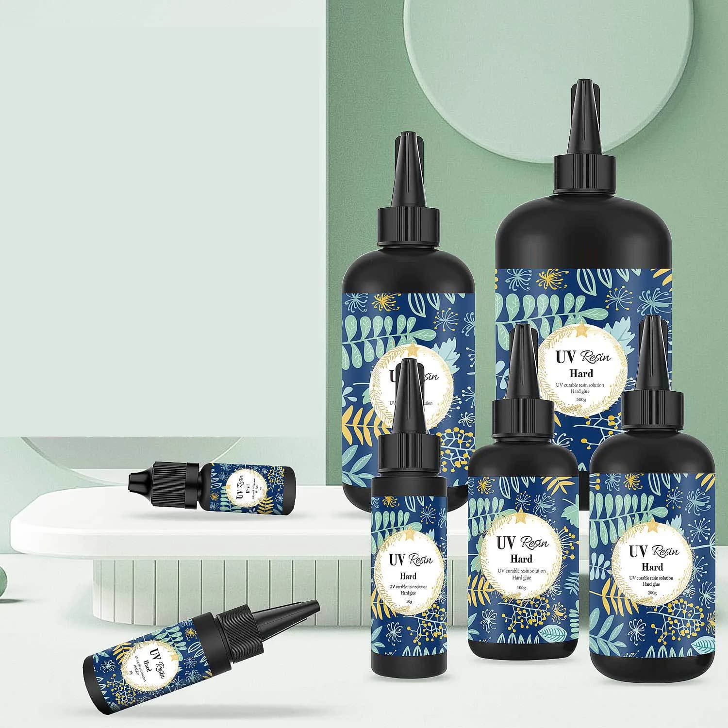 Resina UV Trasparente 100g, Dura, Migliorata, Cristallina, Resina Epossidica Premiscelata a Polimerizzazione UV per Creazione di Gioielli e Artigianato