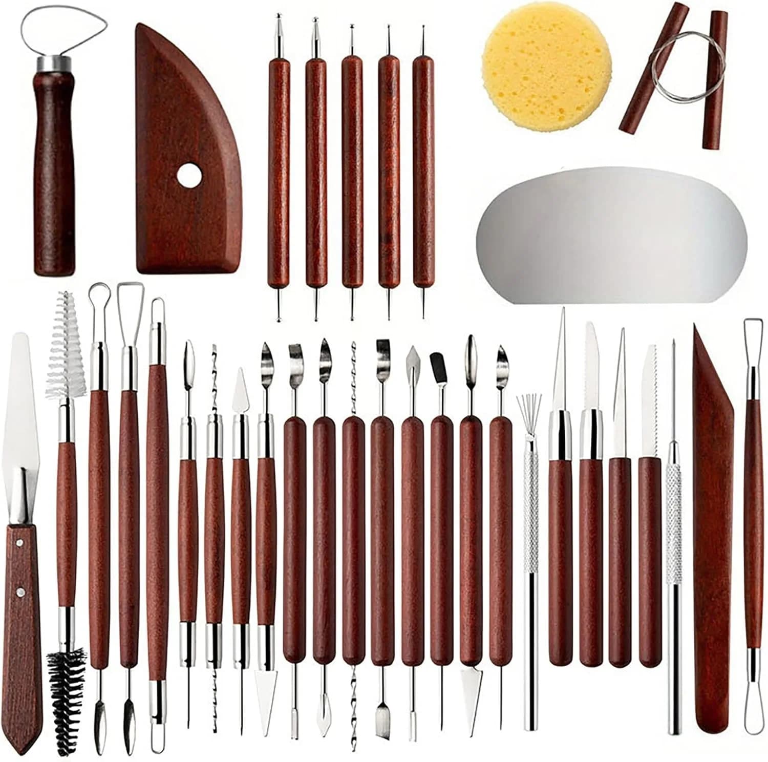 Pottery Tools Kit for Sculpting, Clay Carving Tools for Polymer Clay, Modeling, Trimming, Shaping, Pottery Kiln, Arts Supplies
