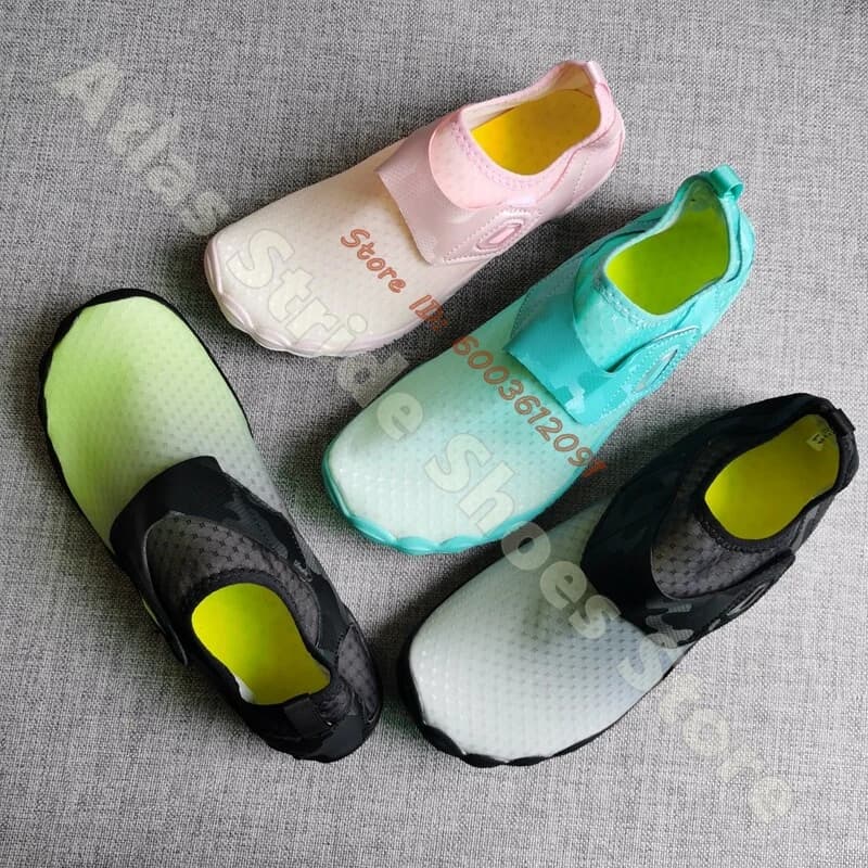 Pastel Pink Perforated Quick Dry Water Skin Shoes Adjustable Velcro Instep Strap Wide Toe Five Finger Barefoot Shoes Anti Slip