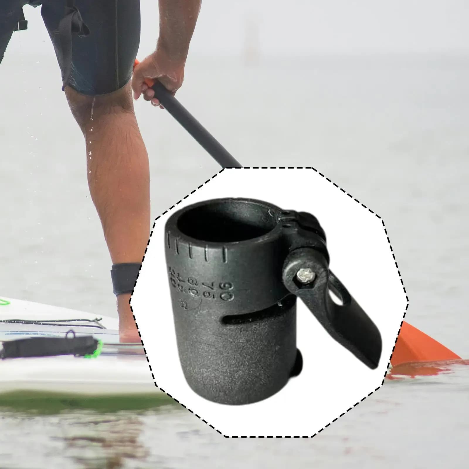 Morsetto per pagaia a sgancio rapido Morsetto per albero per pagaia di ricambio ad alte prestazioni per surf Kayak Tavola da surf Paddleboard Rafting