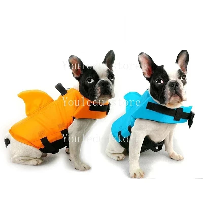 Giubbotto di salvataggio per cani Summer Shark Giubbotto di salvataggio per animali domestici Vestiti per cani Costumi da bagno per cani Animali domestici Costume da bagno Salvataggio professionale per cani