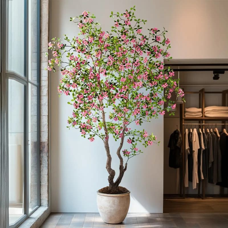 Large Green Indoor High-end Luxury Simulation Plants Isola Spring Flowers Floor Vase Landscape