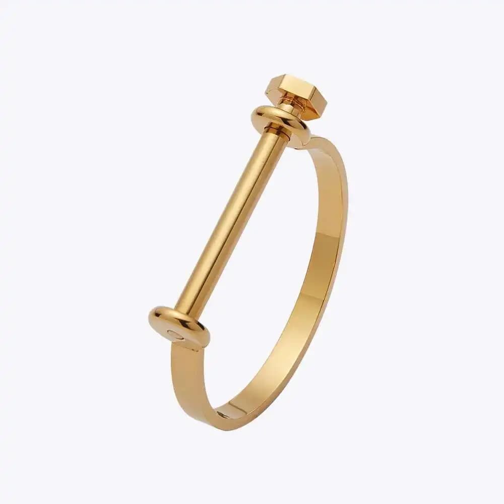 Enfashion Grillo U Bracelet with Noeud Cuff Bracelet with Gold Color Screw for Women Bracelets Manchette Bracelets