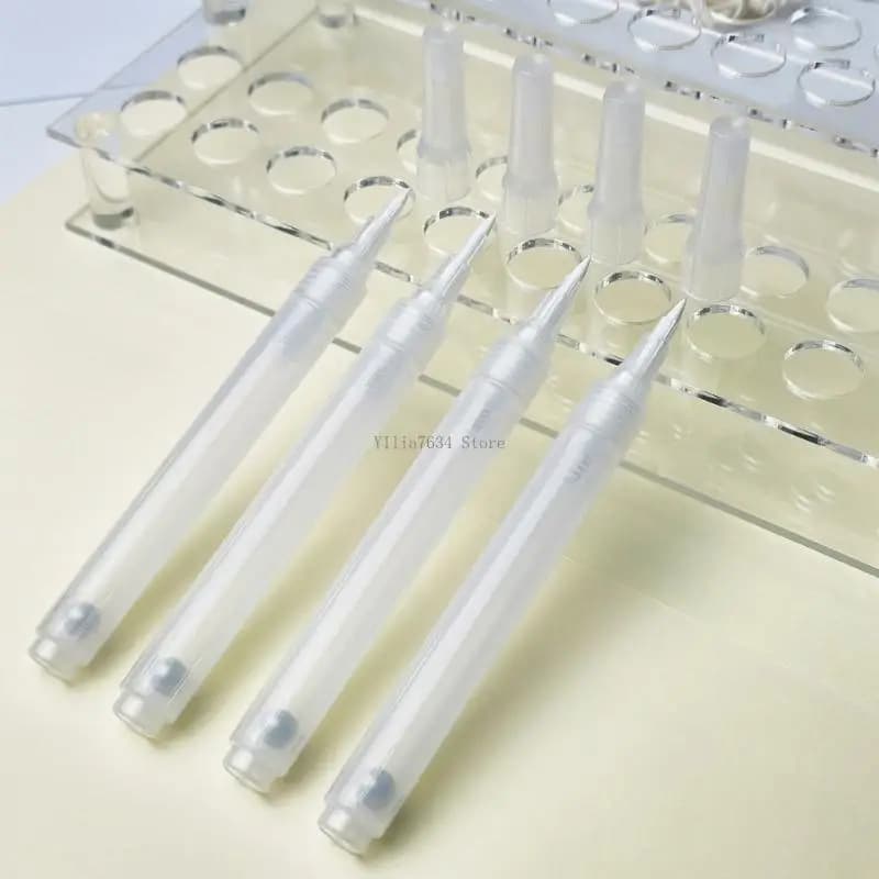 10Pcs Soft Brush Tip Clear Empty Marker Refillable Empty Acrylic Paint Pen