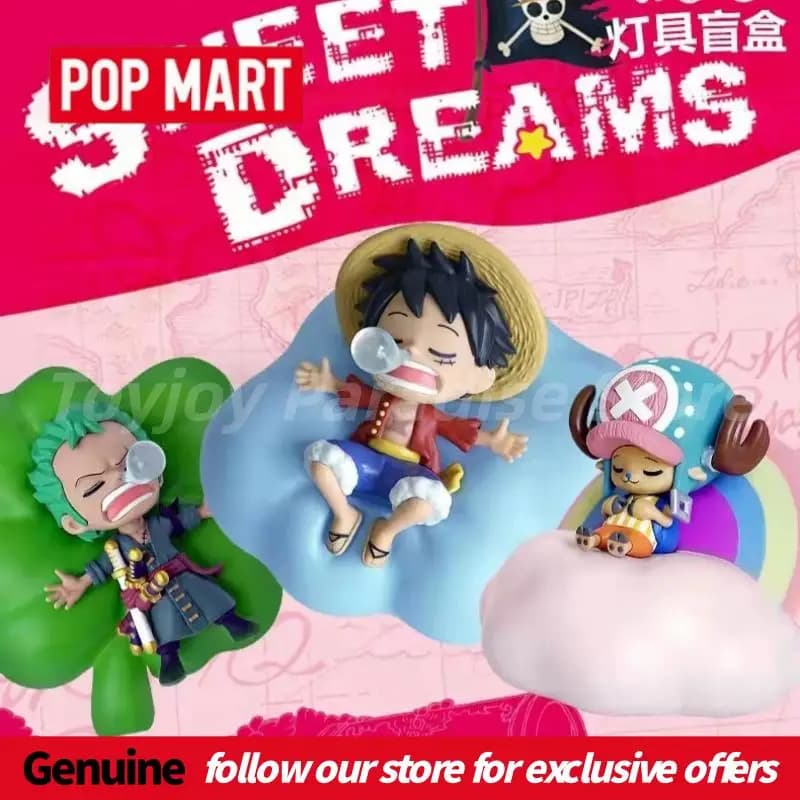 Genuine Pop Mart One Piece Sweet Dreams Series Blind Box Rechargeable Night Light Desk Lamp Anime Desktop Decor As Birthday Gift