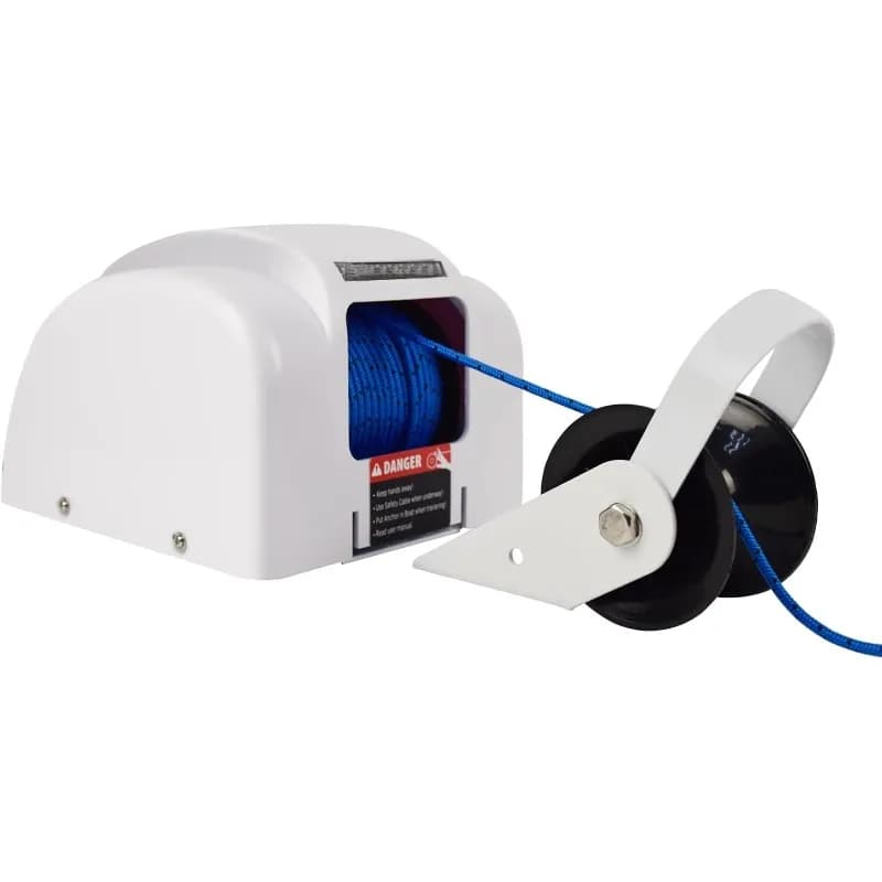 Verricello di ancoraggio elettrico da 45 libbre, verricello di ancoraggio per barca da 12 V: kit di molle di ancoraggio per acqua salata marina con telecomando e 100 piedi di pre-W