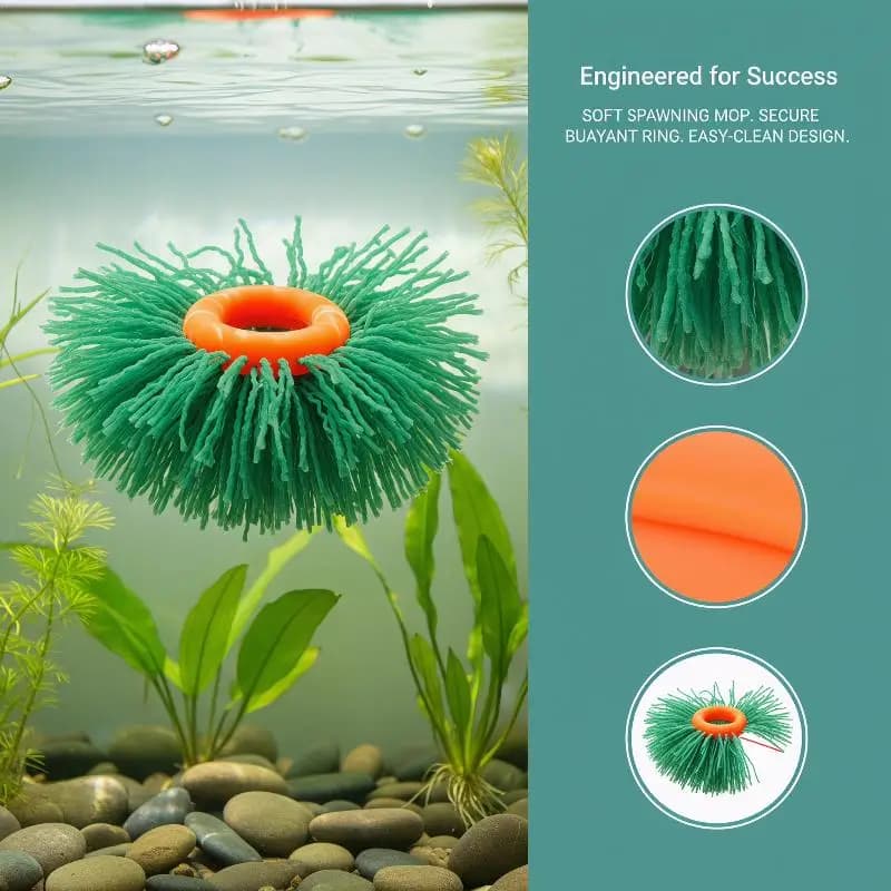 Fish Egg Collector with 10PCS Breeding Slate Aquarium Spawning Mop for Fish Reproduction at Home
