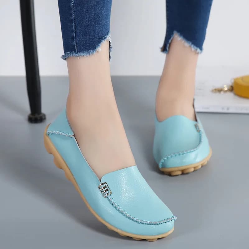 Primavera autunno donna scarpe a testa tonda tinta unita cucito donna estate Sneakers piatte tempo libero camminare scarpe taglie forti 34-44