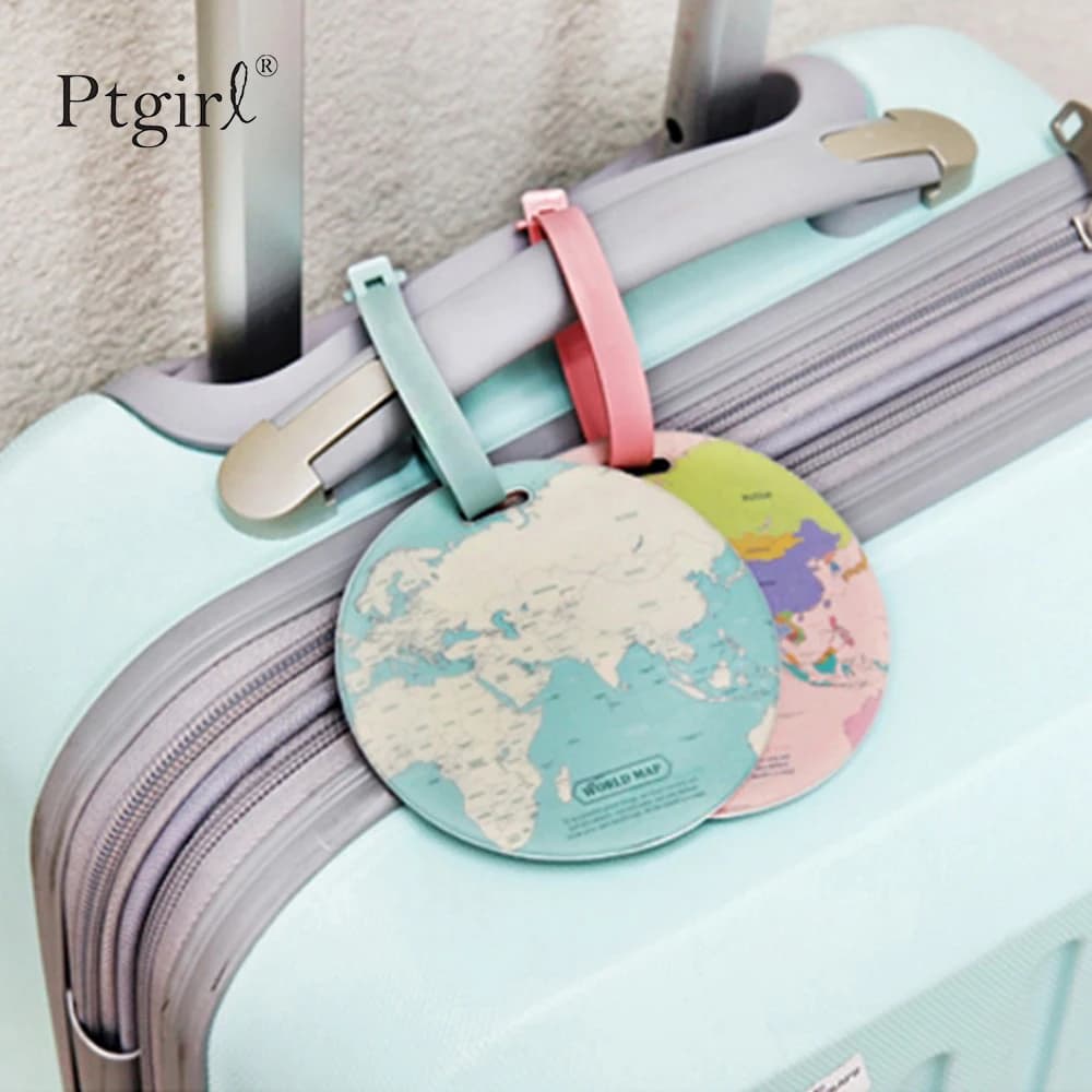 Mappa della moda Etichetta per bagagli Accessori da viaggio per donna Gel di silice Valigia ID Indirizzo Titolare Bagaglio Etichetta d'imbarco Borsa per etichette portatile