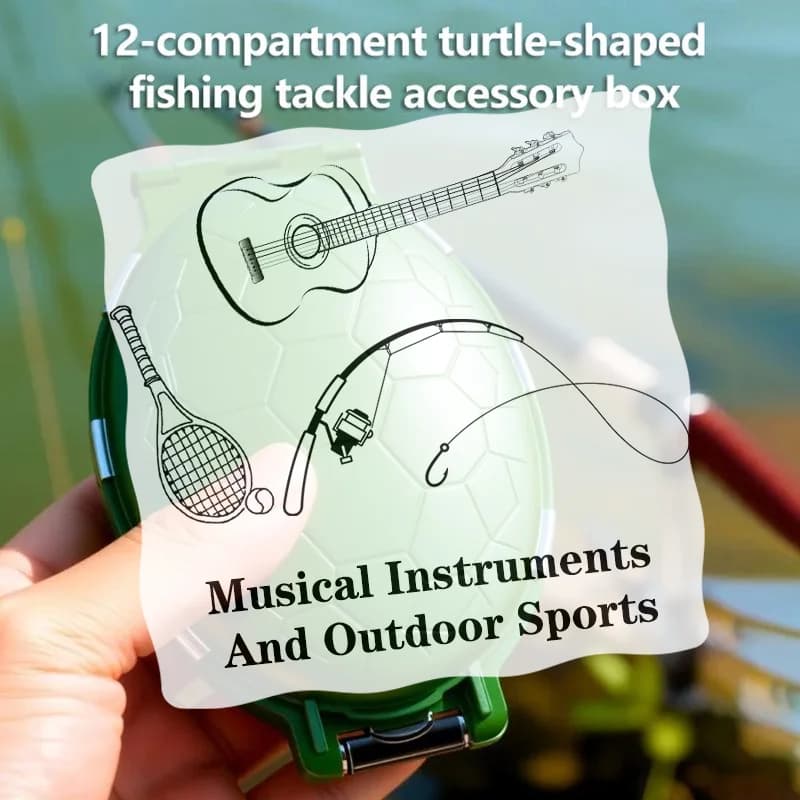 Candle-shaped fishing hooks and hooks with 12 compartments, for fishing gear, baits and hooks; box for travel medicines.