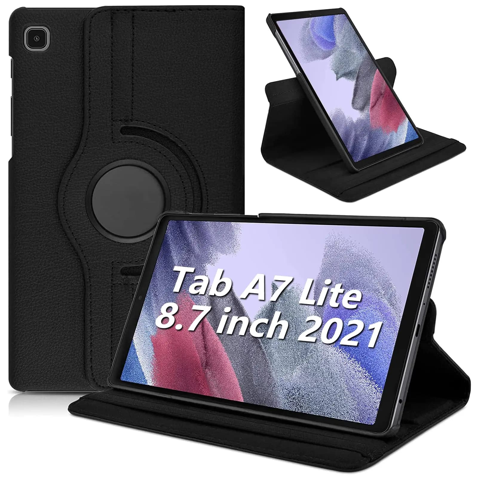 Custodia per Samsung Galaxy Tab A7 Lite 8.7 "2021 SM-T220/T225 Custodia a libro in pelle PU Funzione di supporto Auto Sleep/Wake Copertura rotante