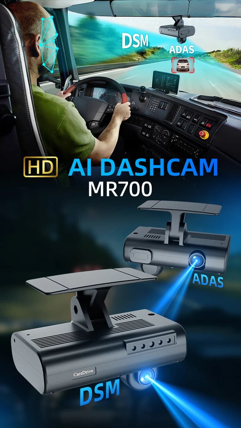 Dashcam Commerciale con AI, Registratore Video, Sicurezza della Flotta, 4G LTE, Tracciamento GPS in Tempo Reale, Sistema ADAS DSM per il Monitoraggio della Stanchezza del Conducente