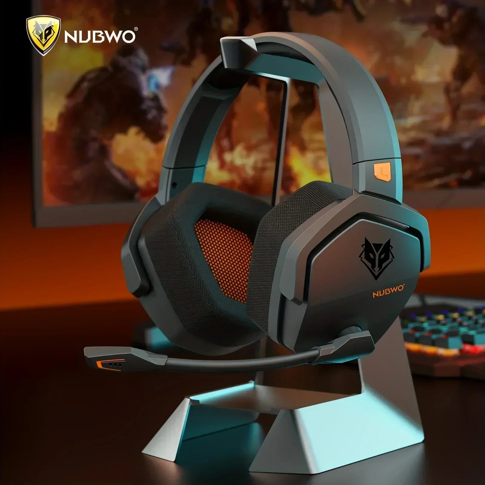 New NUBWO G06 gaming headphones for PS5 PS4 XBOX Mac Bluetooth headphones with ultra low latency noise deletion from 2.4 GHz