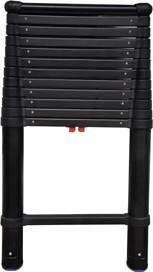 # Scala telescopica Hot Telesteps 1600ET, rilascio one-touch brevettato, altezza estesa tattica nera conforme OSHA di 12,5 piedi, verso l'alto