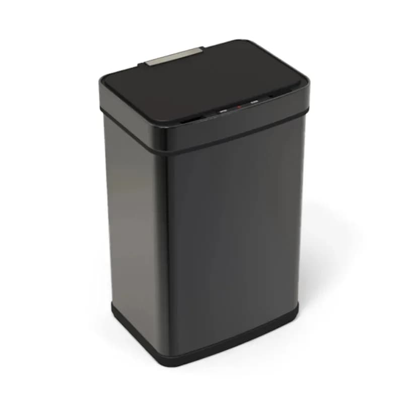 Smart Stainless Steel Trash Can 45L/52L/60L/70L Large Capacity Metal Square Electric Induction Trash Can