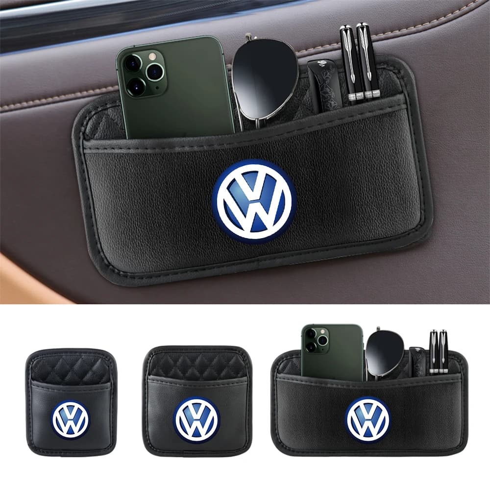 Organizer per Auto in Pelle PU, Scatola Portaoggetti Interna per VW GTI Golf8 Polo Passat Mk6 MK7 Tiguan R RLine Magotan