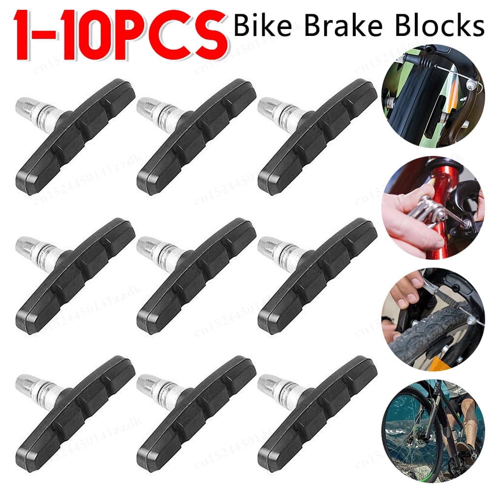 1-10PCS Durevole Bicicletta Pastiglie Freno Silenzioso 60 MILLIMETRI Ciclismo V Supporto Freno Scarpe Blocchi di Gomma Parti Della Bici Per Montagna Bici Pieghevoli