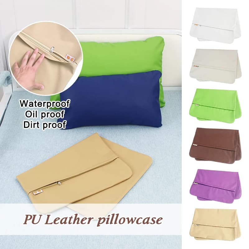 1/2 Pcs Waterproof Pu Leather Cushion Cover Sofa Chair Car Throw Pillow Case 48X74Cm Oil-Proof Home Decor Pouf Pillowcase