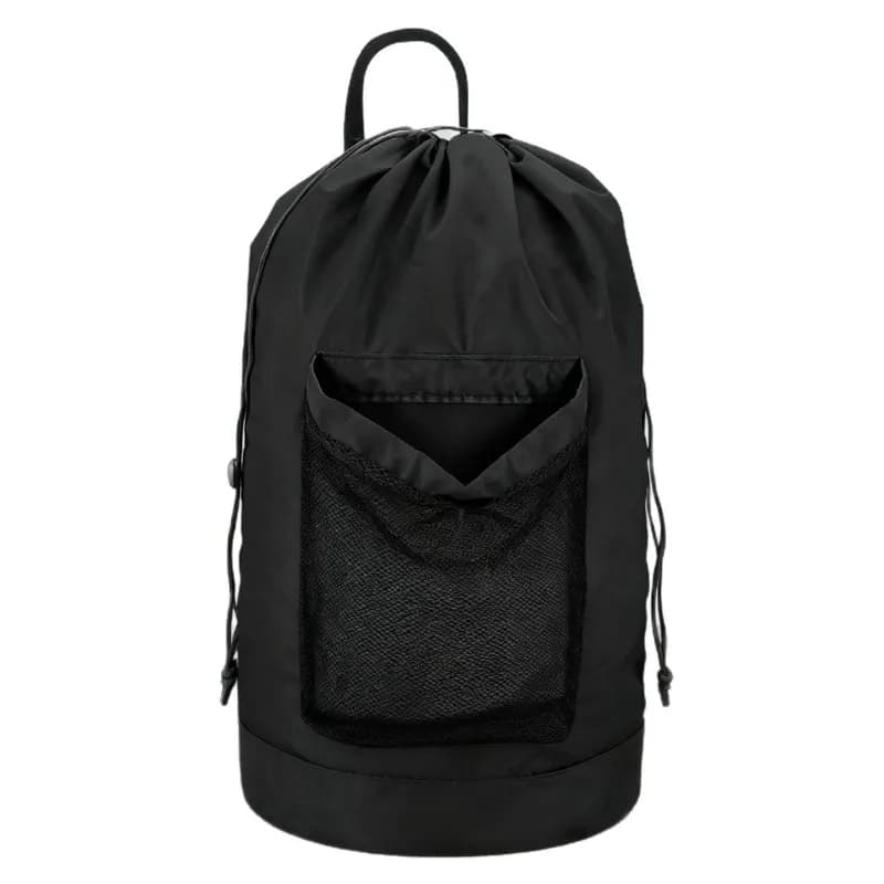 NEW - Oxford fabric multipurpose storage bag - Backpack style with shoulder straps, drawstring and zipper, belt for basket holder