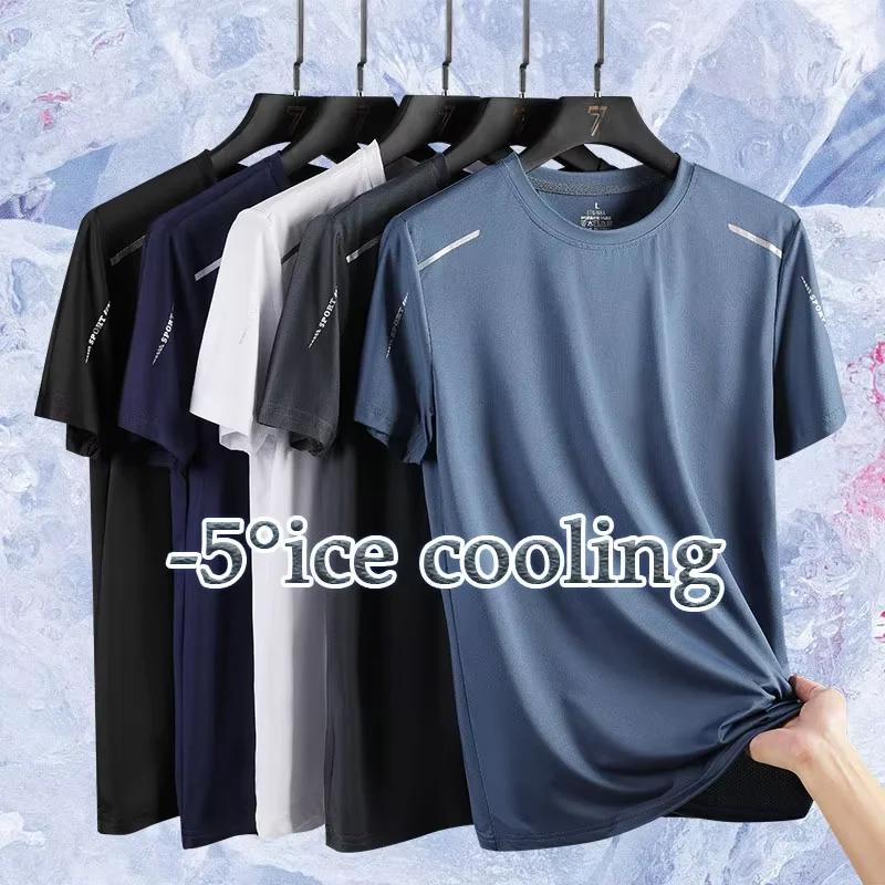 1/4 pieces summer men's fast drying sports fashion printed short sleeves for teenagers wide and comfortable fitness joker T-shirt
