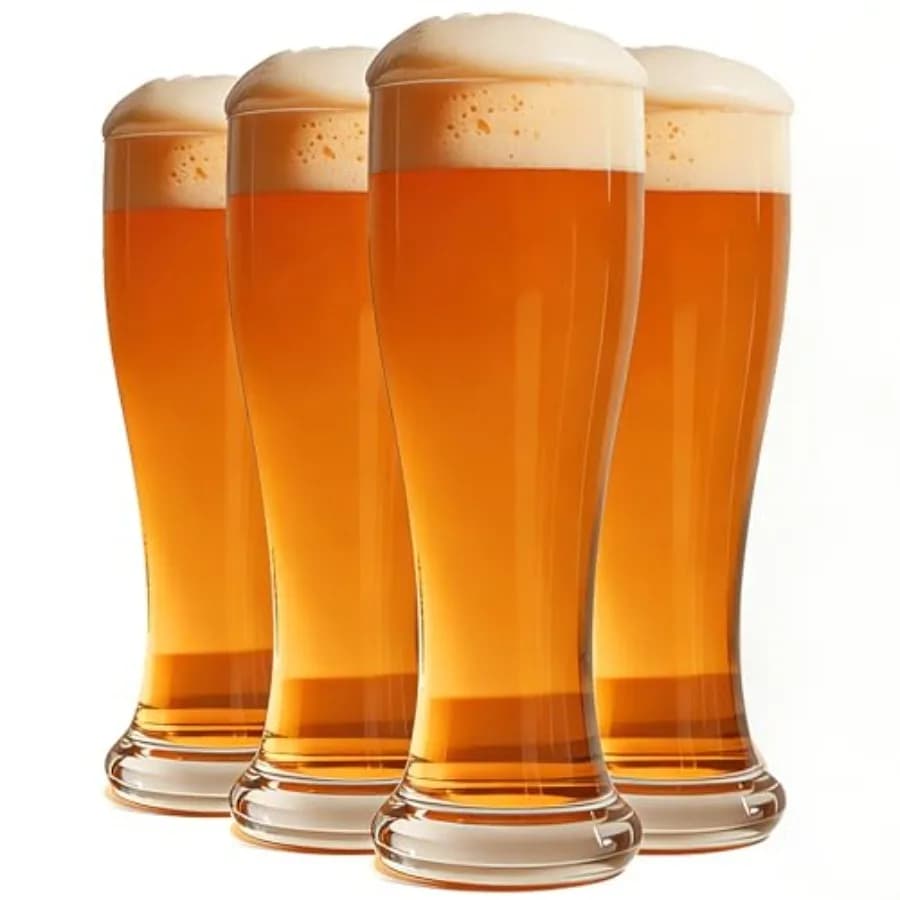 Bicchieri da Birra Pilsner, Set di Bicchieri da Bar da 18.5oz, Set di 4 Bicchieri da Pinta, Bicchieri Classici per Birra Artigianale, Tazze e Bicchieri