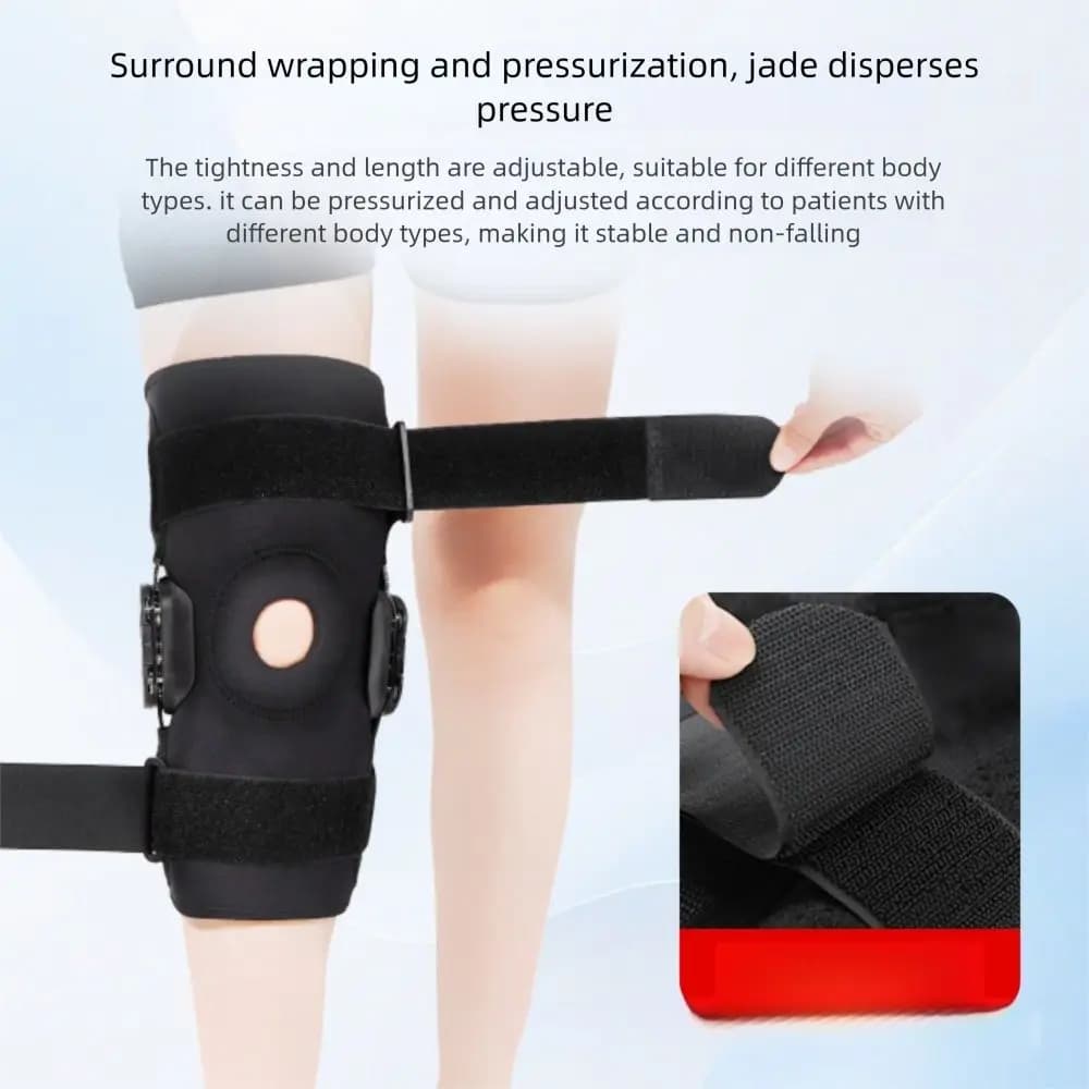 con stabilizzazione laterale Ginocchiera con bloccaggio Supporto per ginocchio regolabile traspirante Supporto per ginocchio ispessito