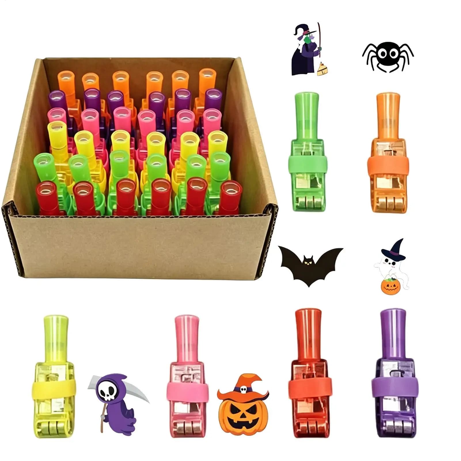 Halloween Finger Lights Spooky Decorative Mini LED Projector Halloween Party Favors LED Finger Lights for Kids Boys Girls