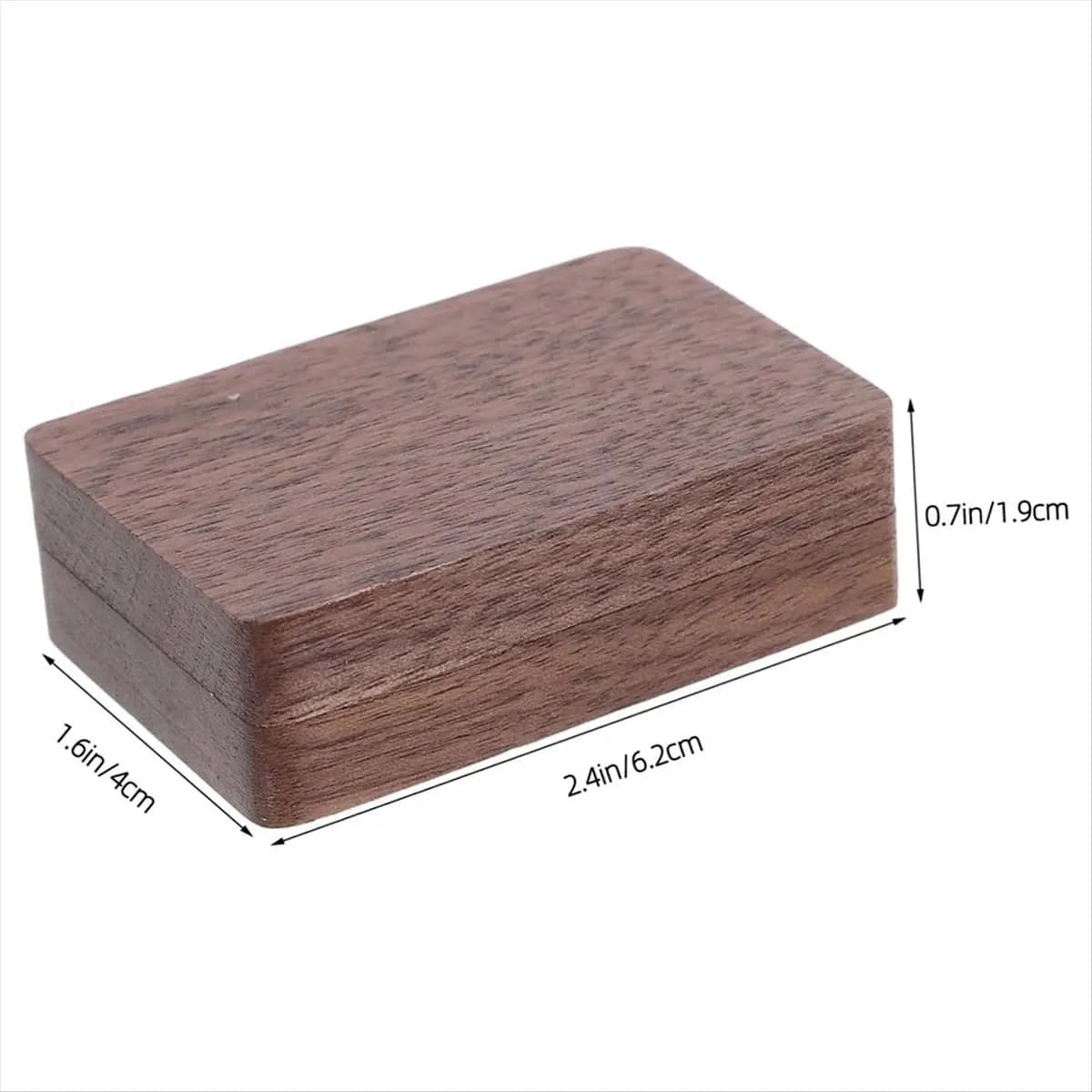 ABFW Empty Palette 6 Grids Portable Wooden Acrylic Paint Box Wood Palette Tray Travel Palette Black Walnut