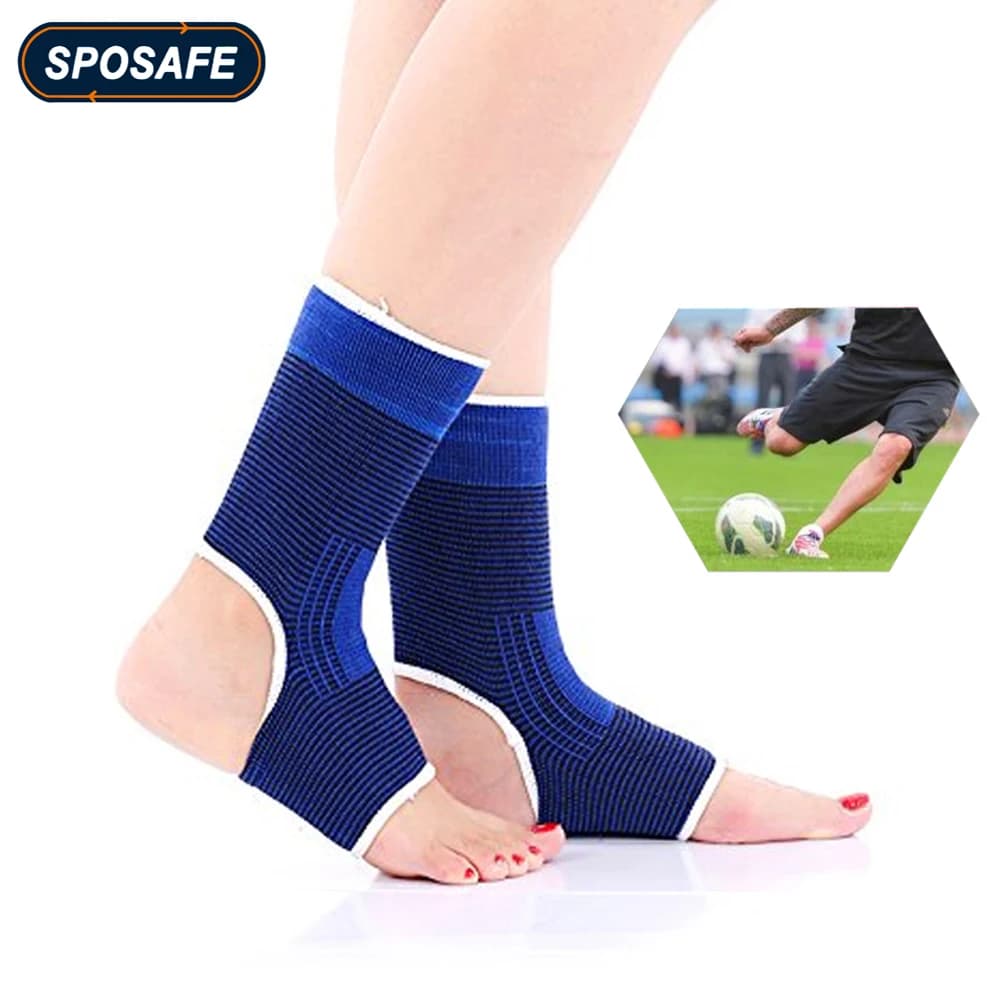 SPOSAFE 1 paio di caviglie e piedi, compressione elastica, manica avvolgente, fasciatura, supporto, protezione, sport, sollievo dal dolore al piede all'aperto