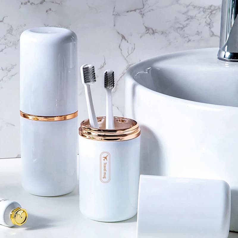 1 Pezzo Porta Spazzolino da Viaggio Portatile, Contenitore per Dentifricio, Custodia Organizer Bagno, Nuova Scatola Creativa per Articoli da Toilette da Viaggio